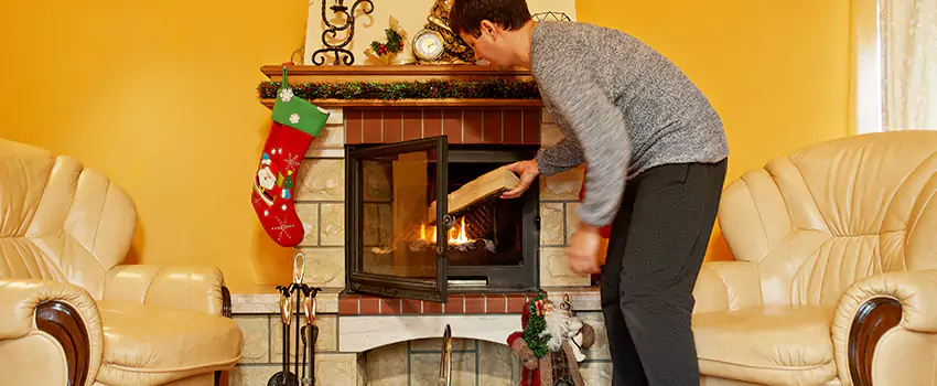 Rusted Metal Fireplace Restoration in South Ogden, Utah